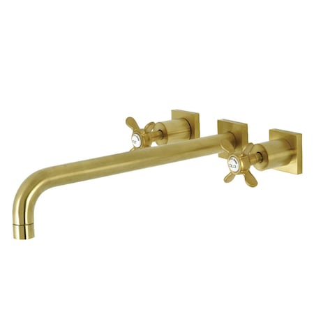 Kingston Brass KS6047BEX Wall Mount Tub Faucet, Brushed Brass KS6047BEX